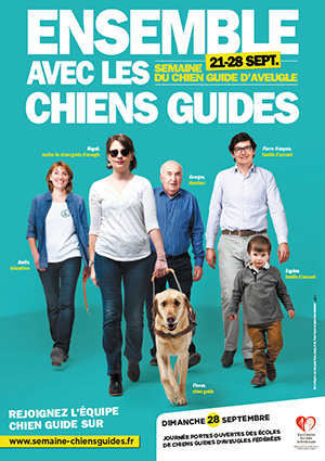 Affiche de la semaine des chiens guides d’aveugles 2014